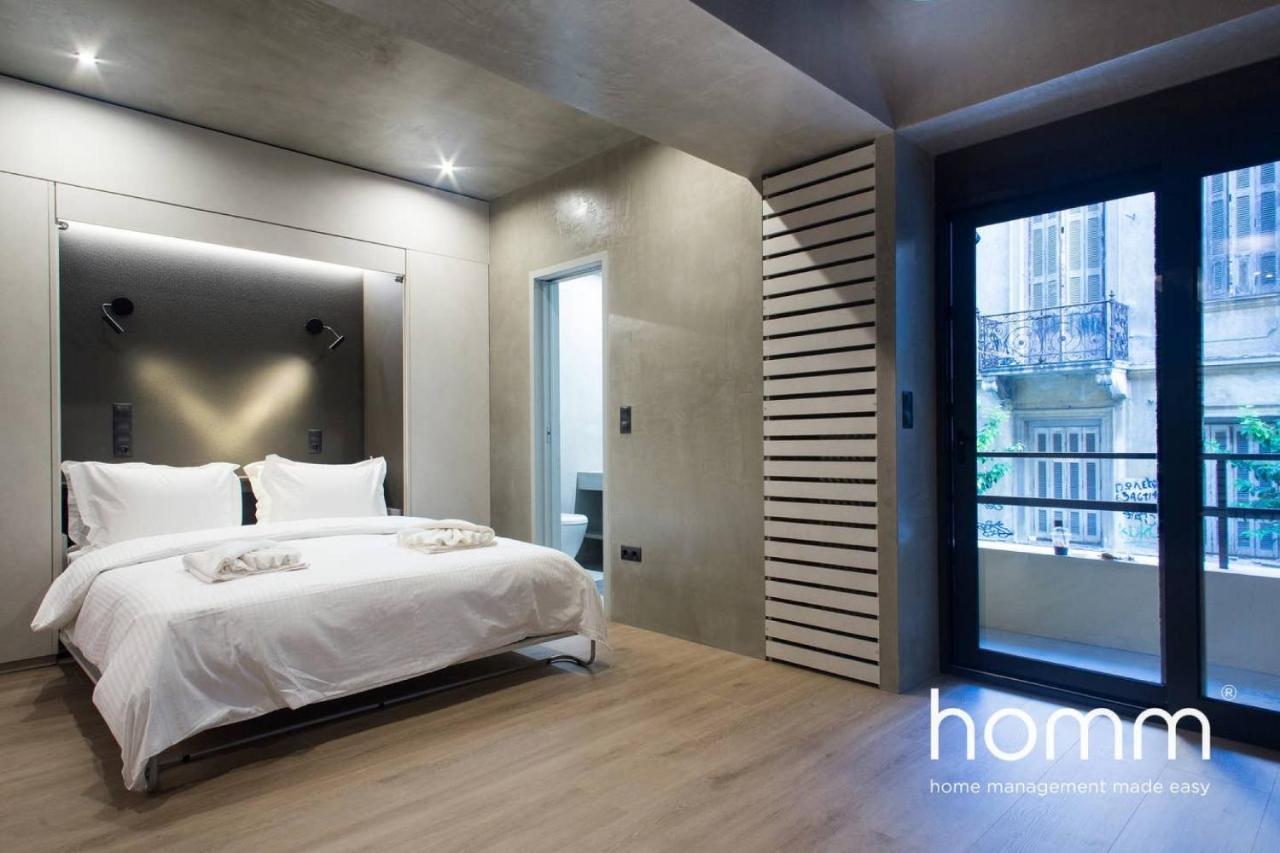 Unique Urban Homm Studio In Piraeus, Alkiviadou Lägenhet Exteriör bild
