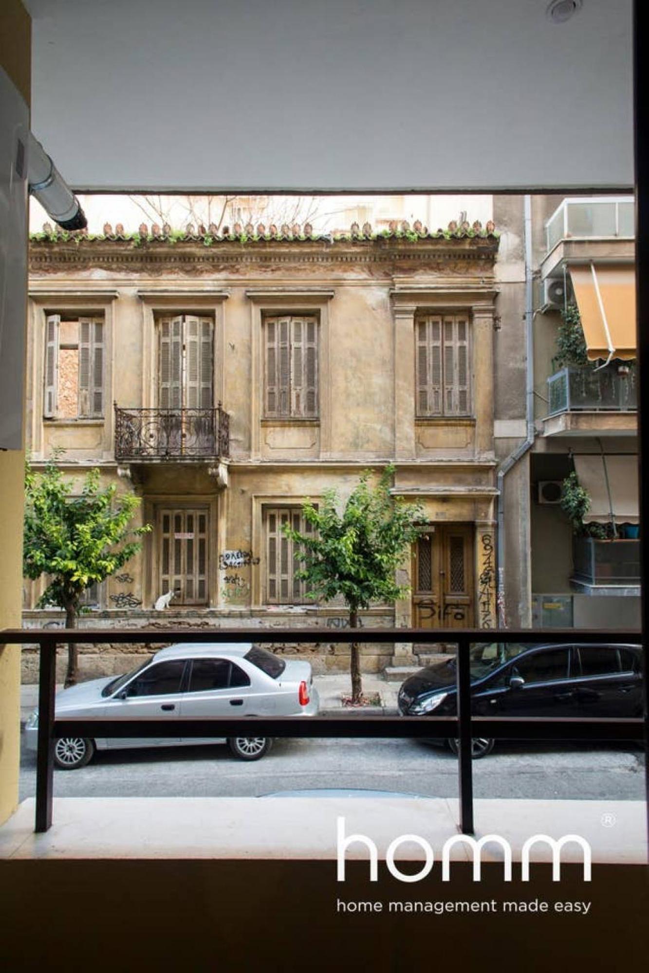 Unique Urban Homm Studio In Piraeus, Alkiviadou Lägenhet Exteriör bild